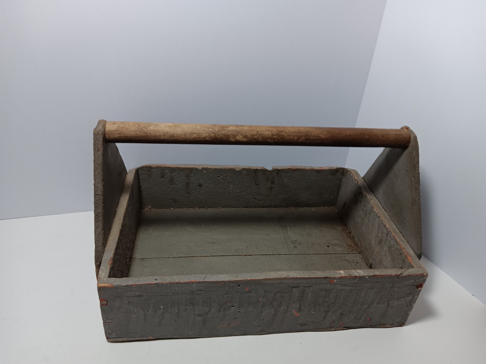 Vintage White Horse Cellar Scotch Whisky Wood Crate Box tool caddy tray