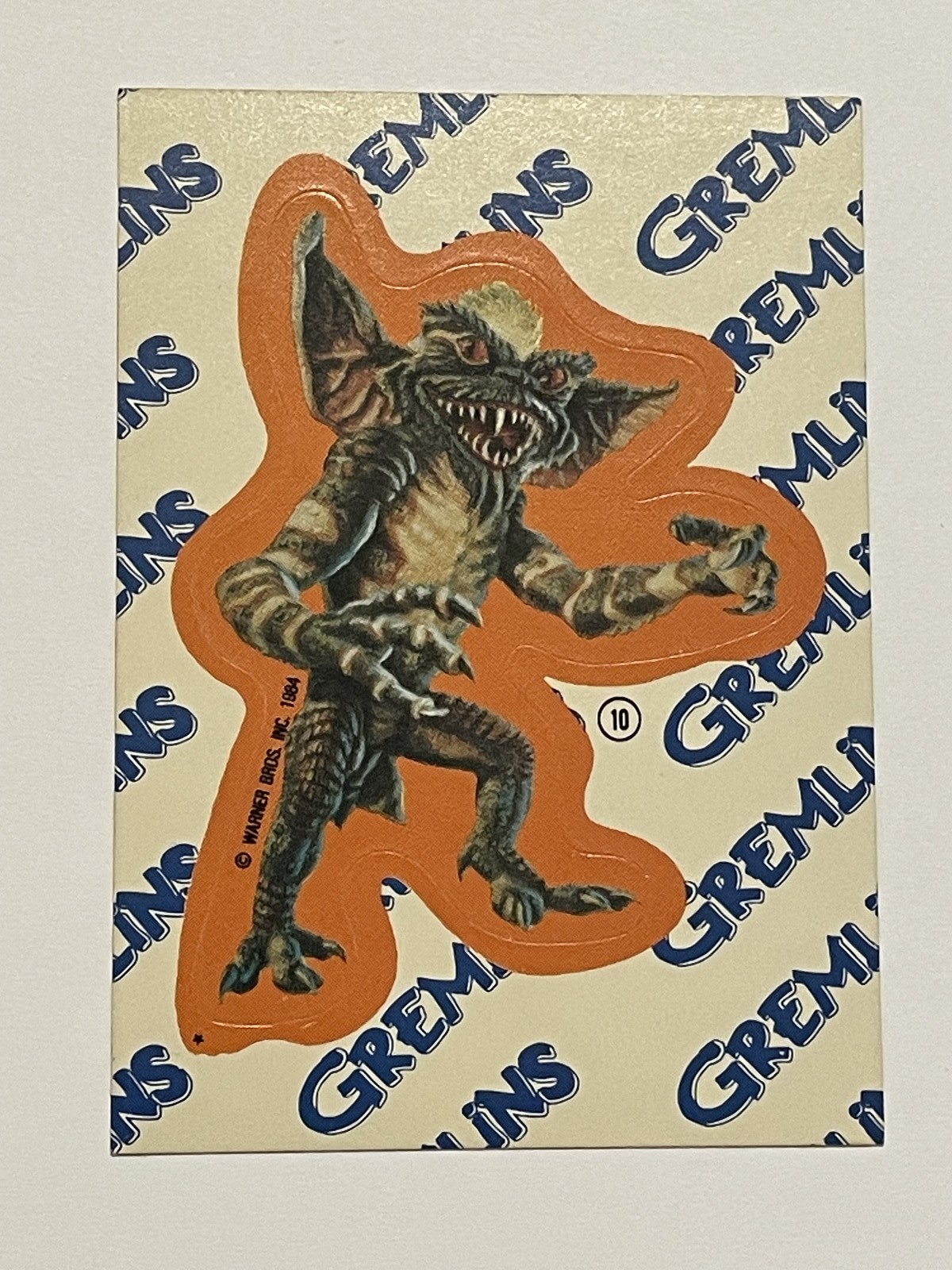 1984 Topps Gremlins Sticker Blank Back #10 - Spike