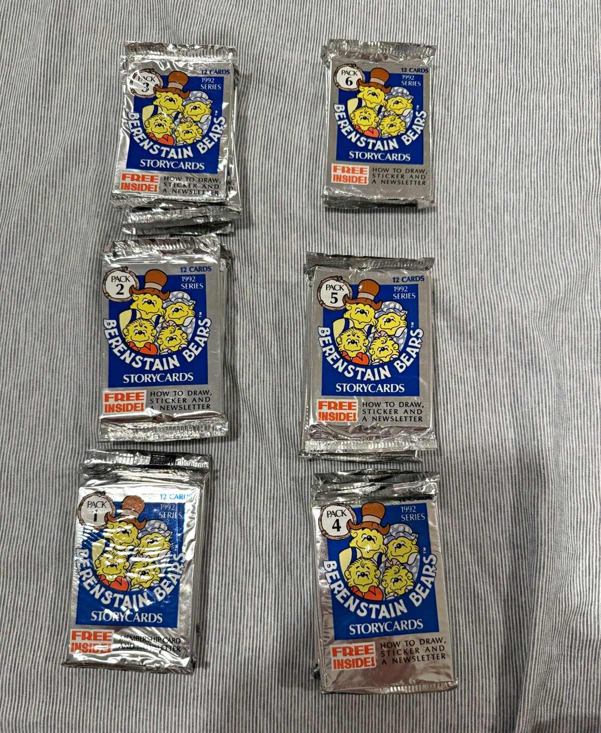 Berenstain Bears Storycards 1992 Sealed 22 Pack Lot 12 Cards Sticker