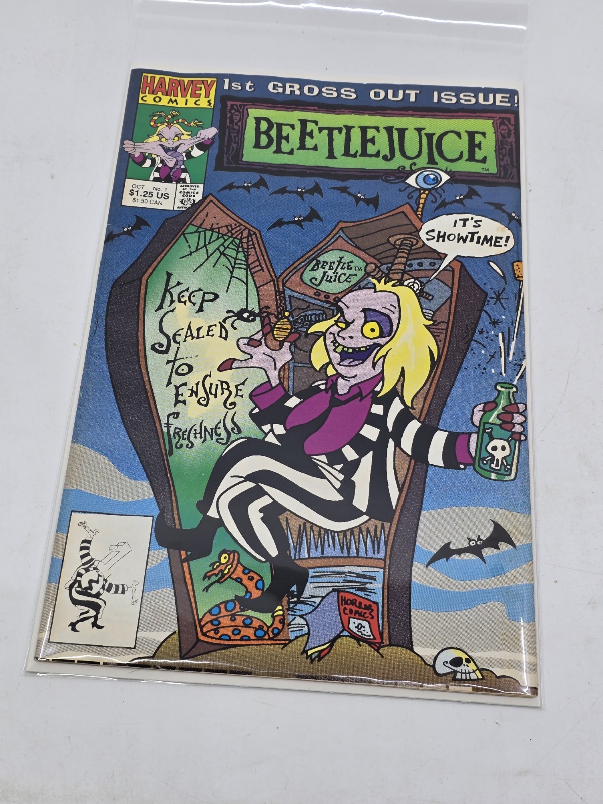 BEETLEJUICE #1 Harvey Comics 1st Comic Appearance VTG 1991