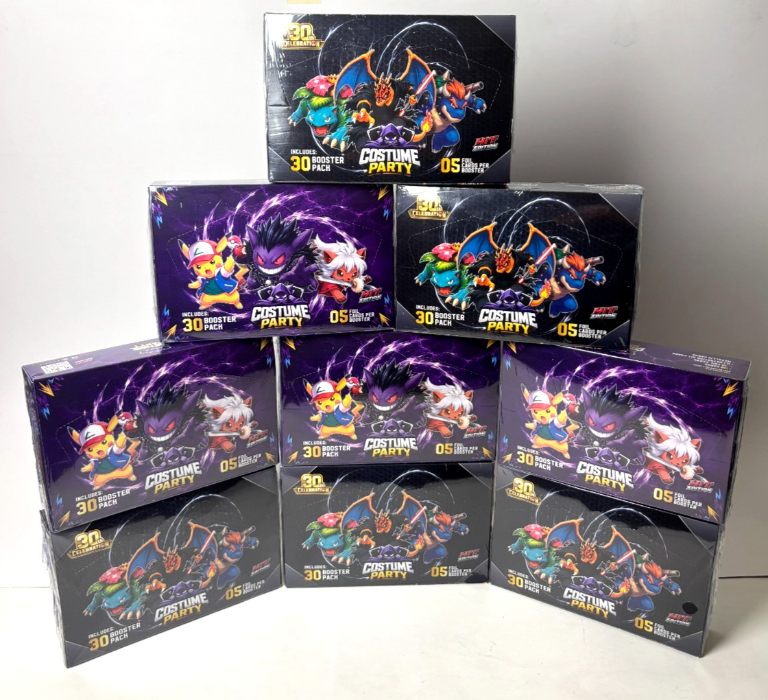 9 BOXES - 2026 POKEMON COSTUME PARTY HE Cards - 270 Sealed Packs