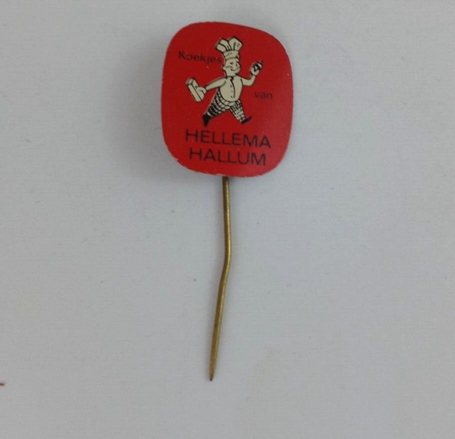 Vintage Hellema Hallum With Chef Europeon Stick Lapel Pin