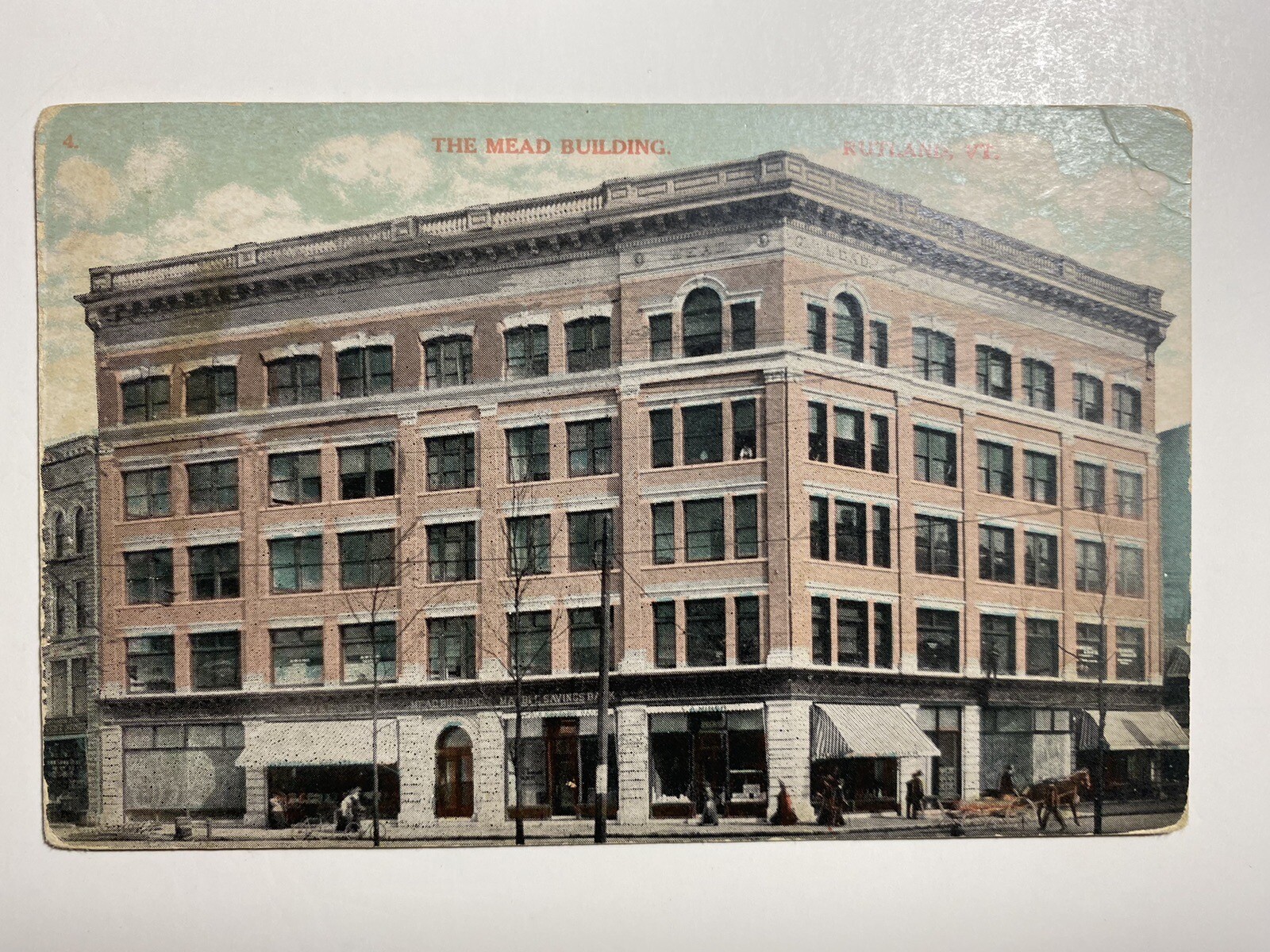 1909 The Mead Building Rutland Vermont Postcard