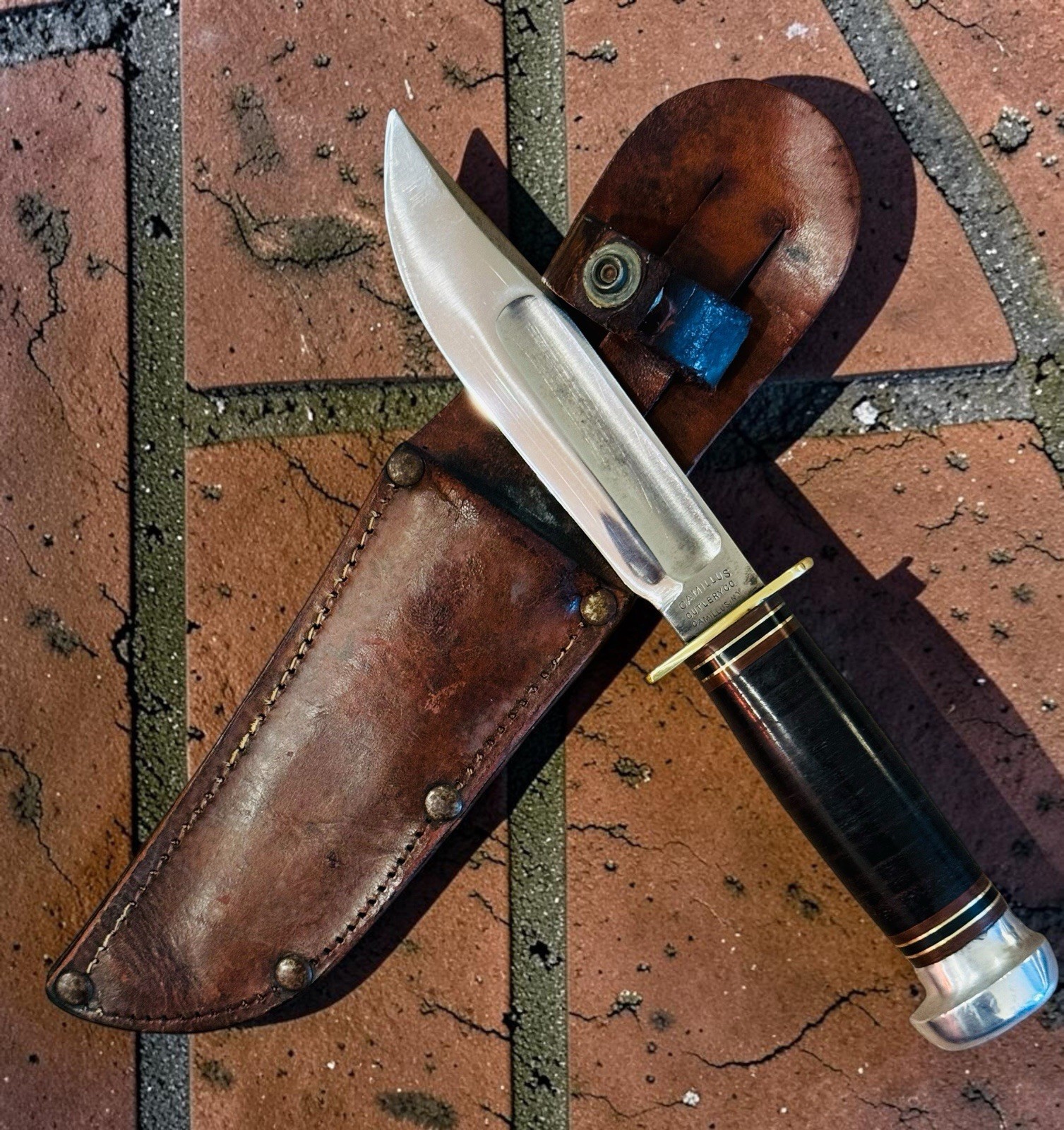 Camillus UAAF Survival Knife WW2 Vintage.  Flat Stamp VERY GOOD