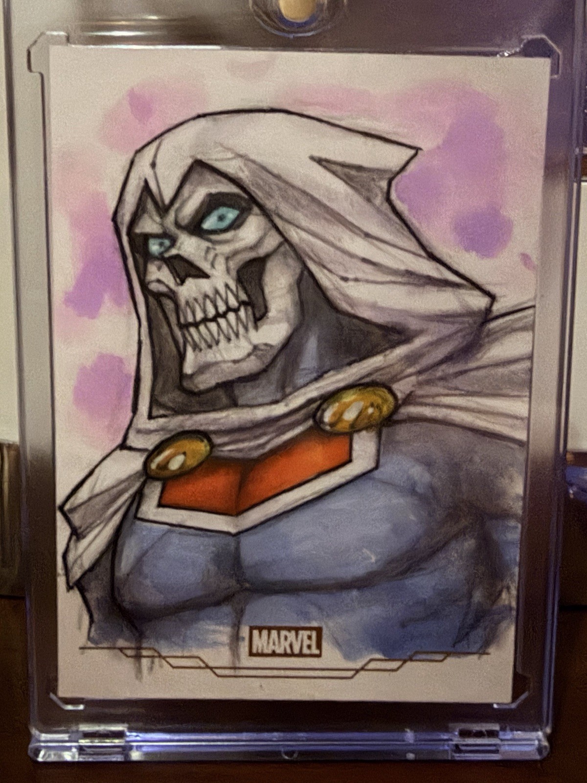 2026 Topps Chrome Marvel TASKMASTER Gold Foil 1/1 Sketch Andrew Fernandes Auto
