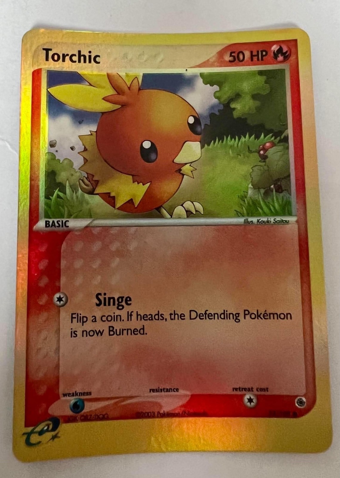 POKEMON EX  RUBY & SAPPHIRE TORCHIC REVERSE HOLO CARD 74/109 LP