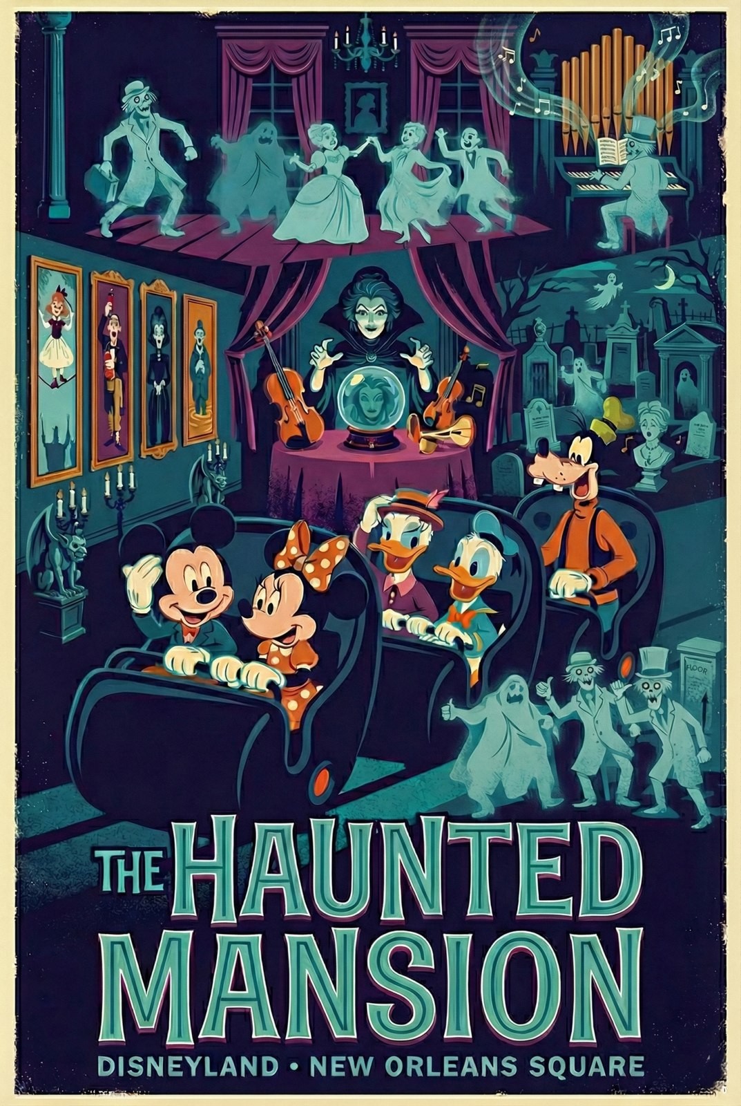 Haunted Mansion Disneyland Mickey Mouse Minnie Mouse Attraction Disney Poster