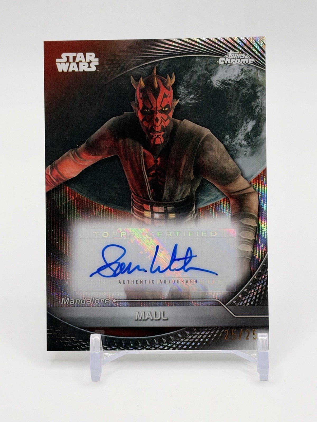 2025 Topps Star Wars Hyperspace Sam Witwer as Maul Hyperlanes Auto 25/25 OMEGA