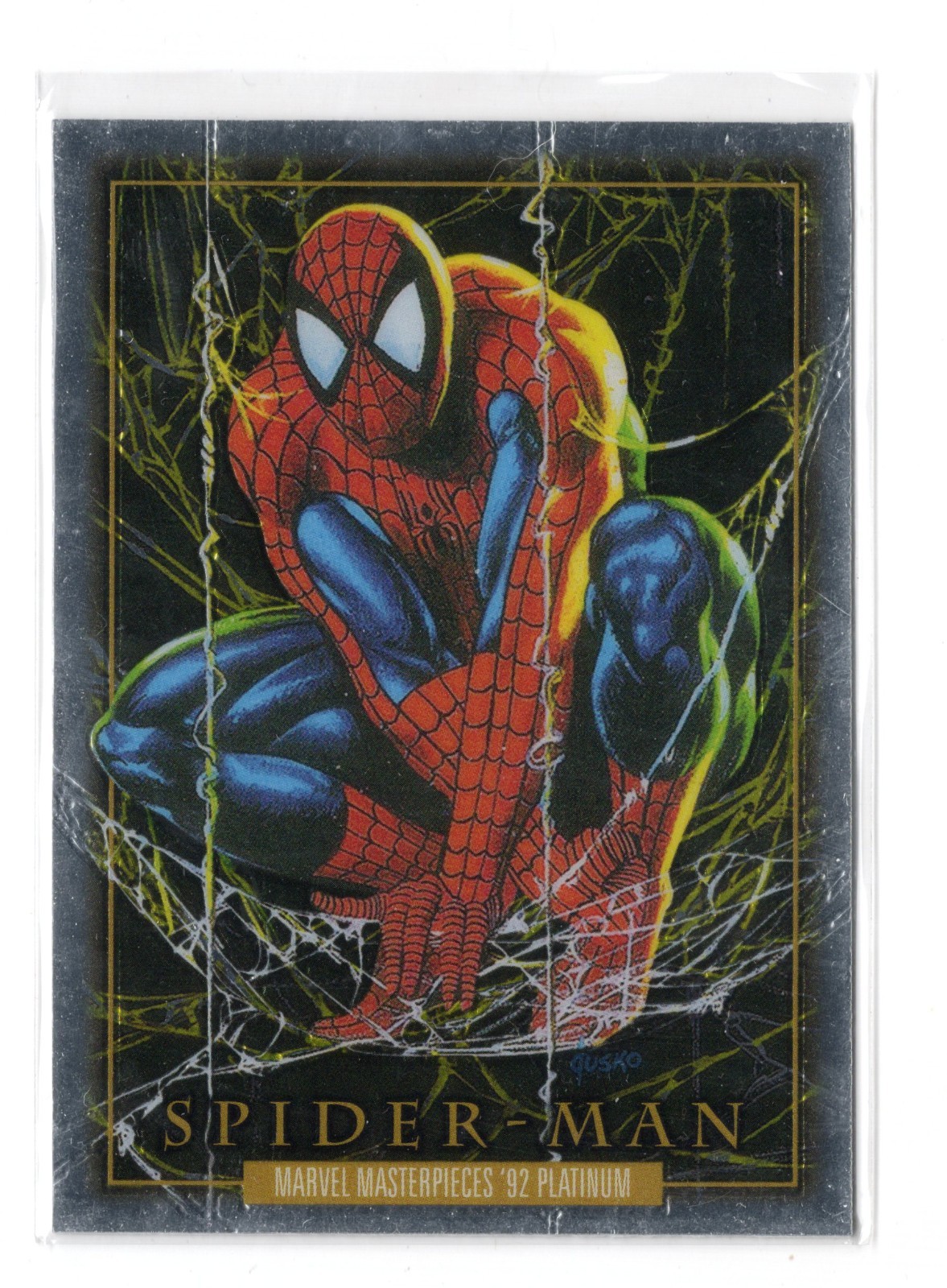2024 Marvel Masterpieces \'92 Platinum Spider-Man Base Card #87