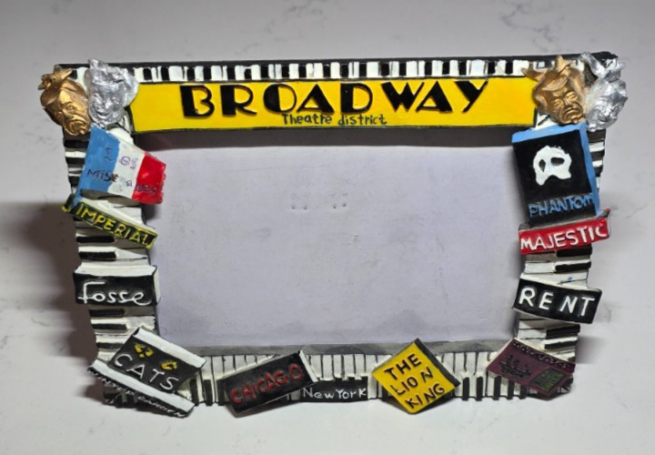 🎭Broadway New York City NYC Picture Frame Theatre District Musicals Souvenir