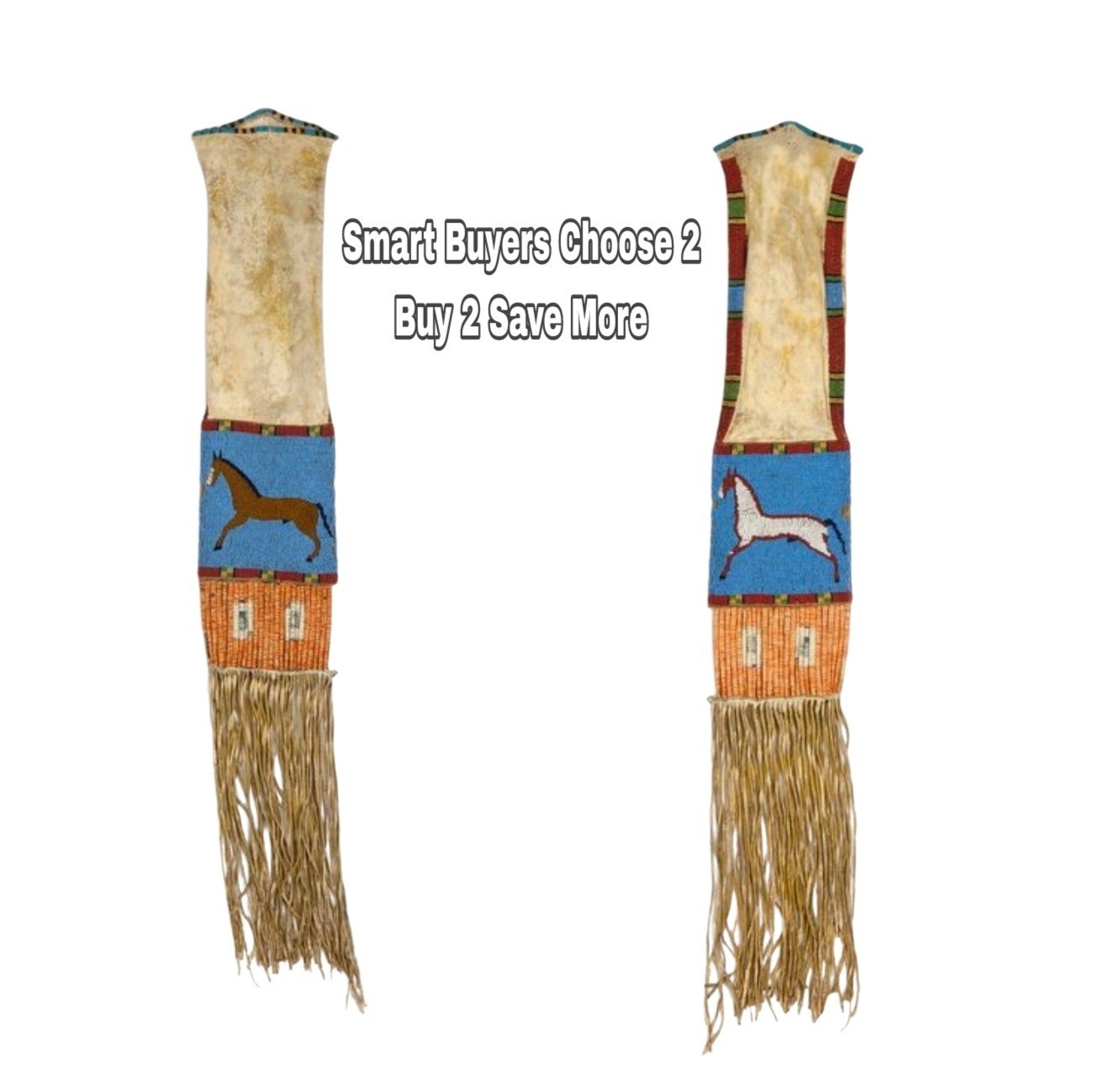 Handmade Lakota Sioux Native American Style Beaded Pipe bag Tobacco pouch 2x PCS