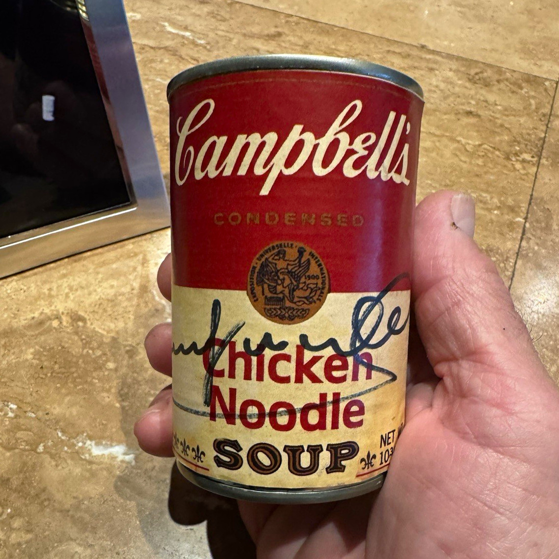 Authentic Andy Warhol Signed Vintage Campbell's  Soup  Can Autographed Rare