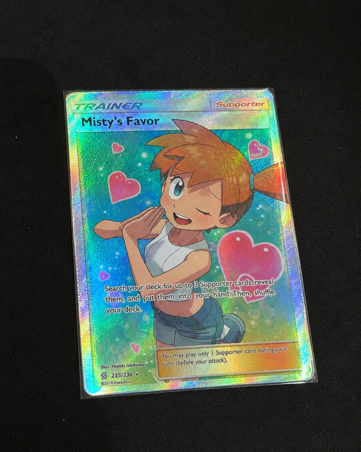 Pokemon Misty's Favor Trainer Supporter Holo 235/236 2019 English