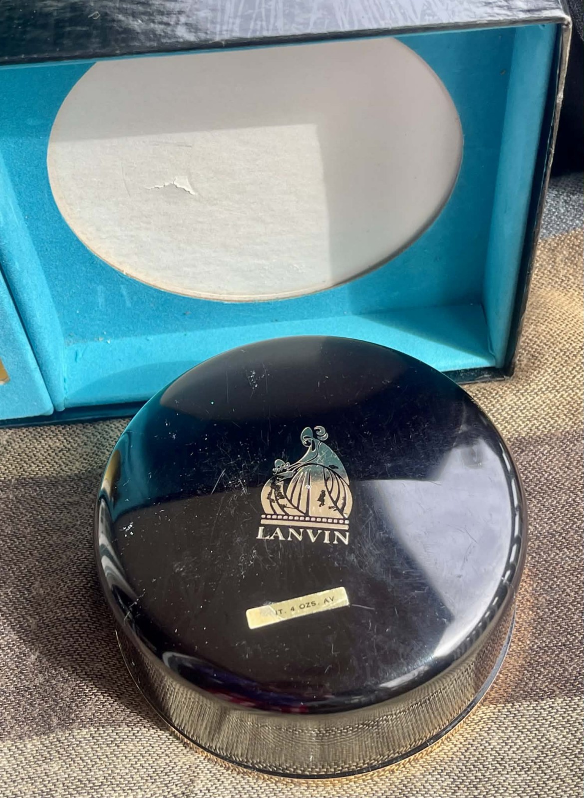 Vintage 60\'s LANVIN-Charles of The RITZ  Arpege Dusting Powder w/Puffer 4 Oz USA