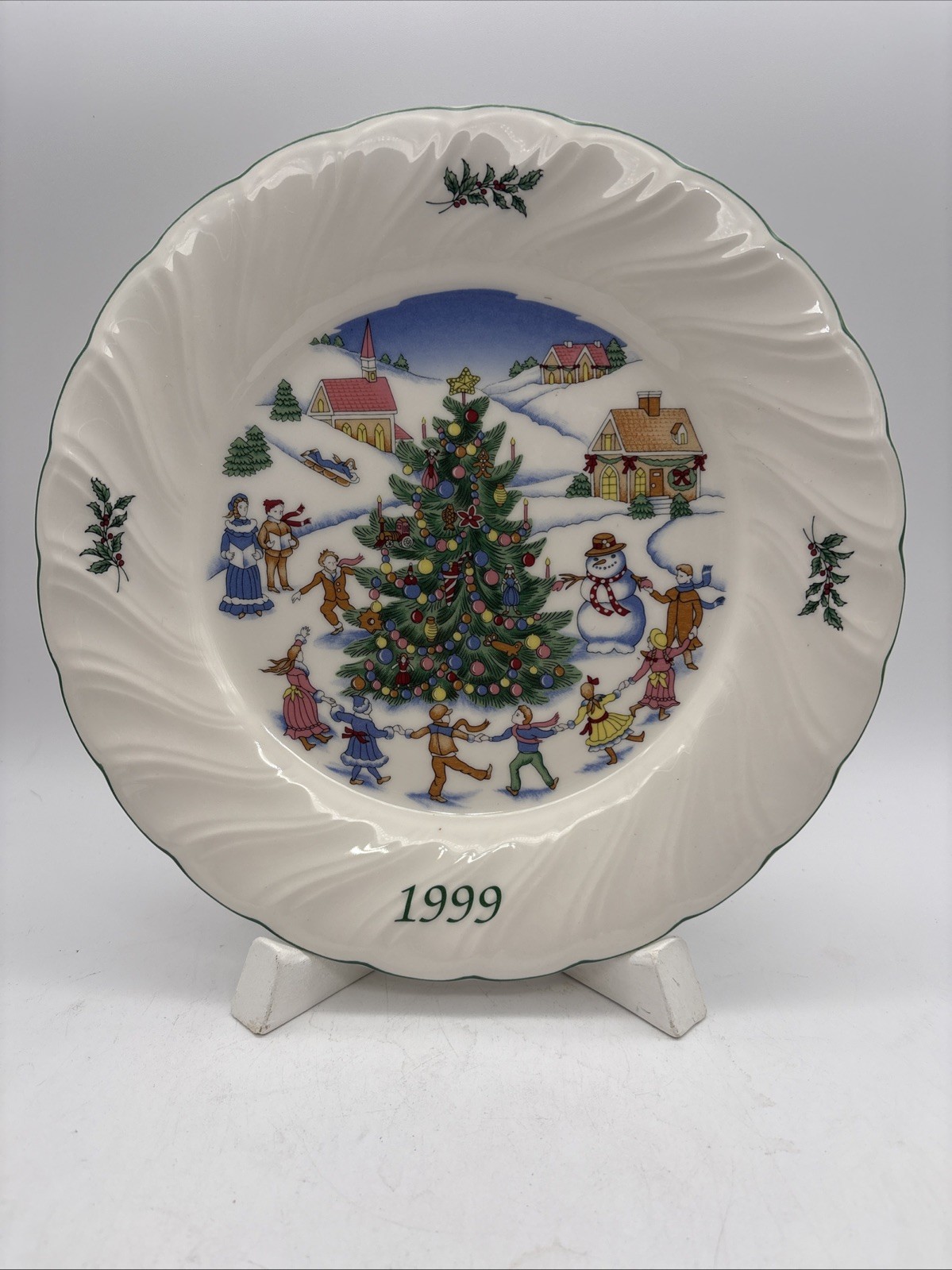 Christmas Nikko Holiday Spirit Frosty The Snowman Plate 1999 Happy Holidays