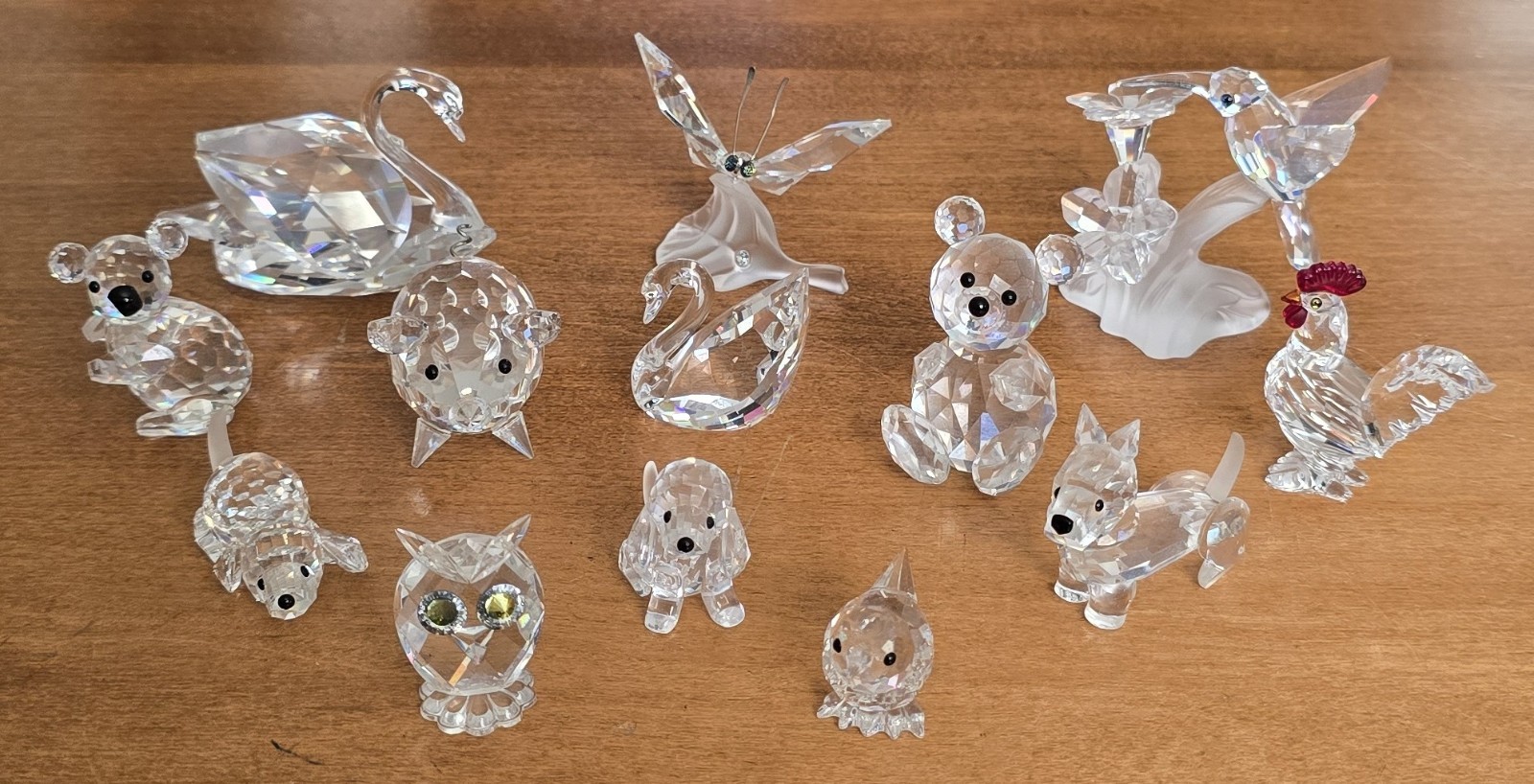 13 EXCEPTIONAL VINTAGE SWAROVSKI CRYSTAL FIGURINE LOT, MINTY COND, MANY RETIRED