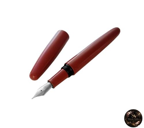 WANCHER DREAM PEN Makoto Ebonite Sand Red Cigar-shaped Fountain Pen EF (Extra