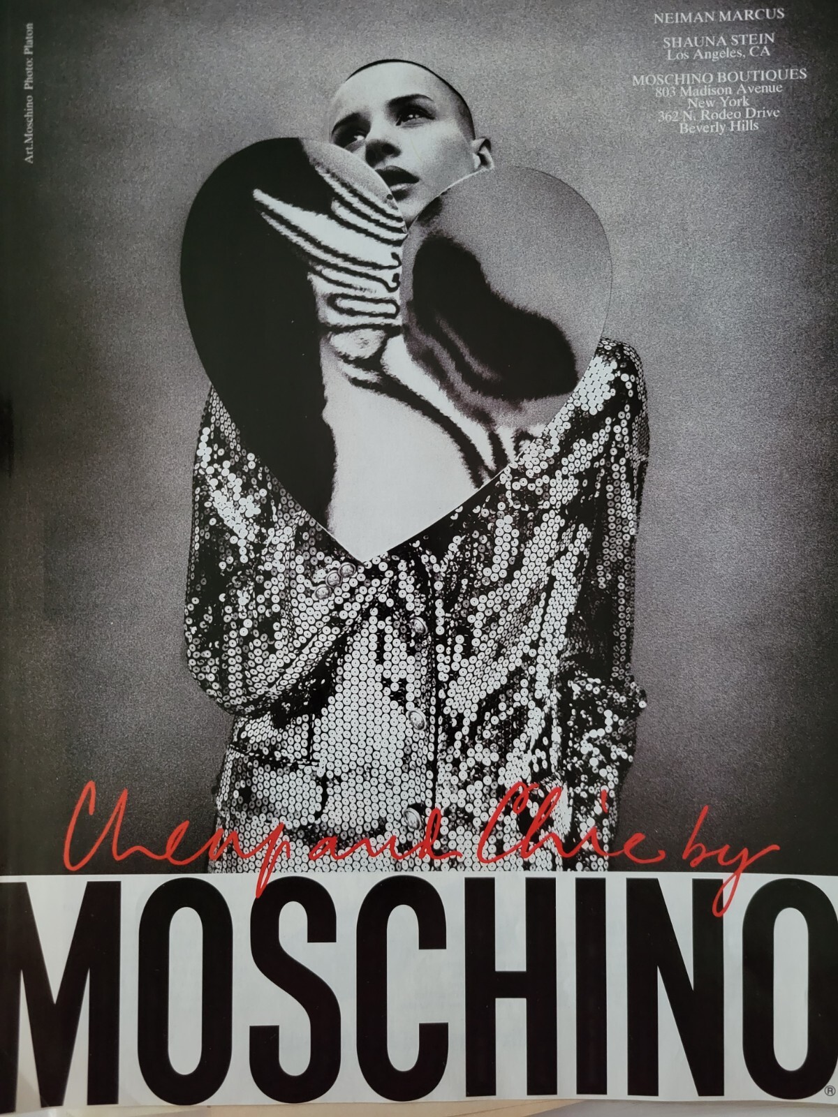 1998 Women's Moschino Boutiques Fashion Clothing ad
