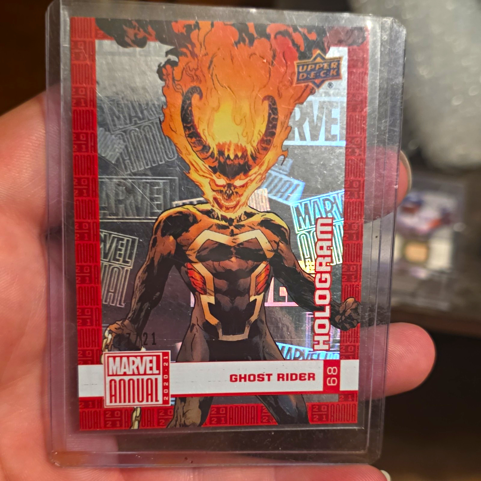 Upper Deck 2020-21 Marvel Annual Hologram Ghost Rider #68 English Standard