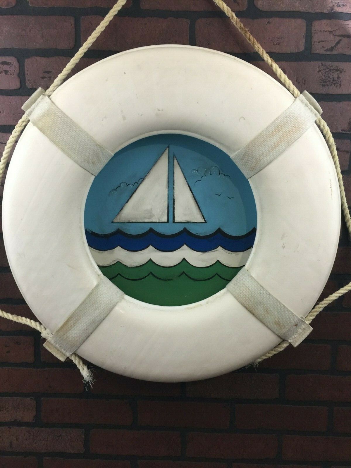 Nautical Life Ring Buoy Home Marine Beach Wall Decor 