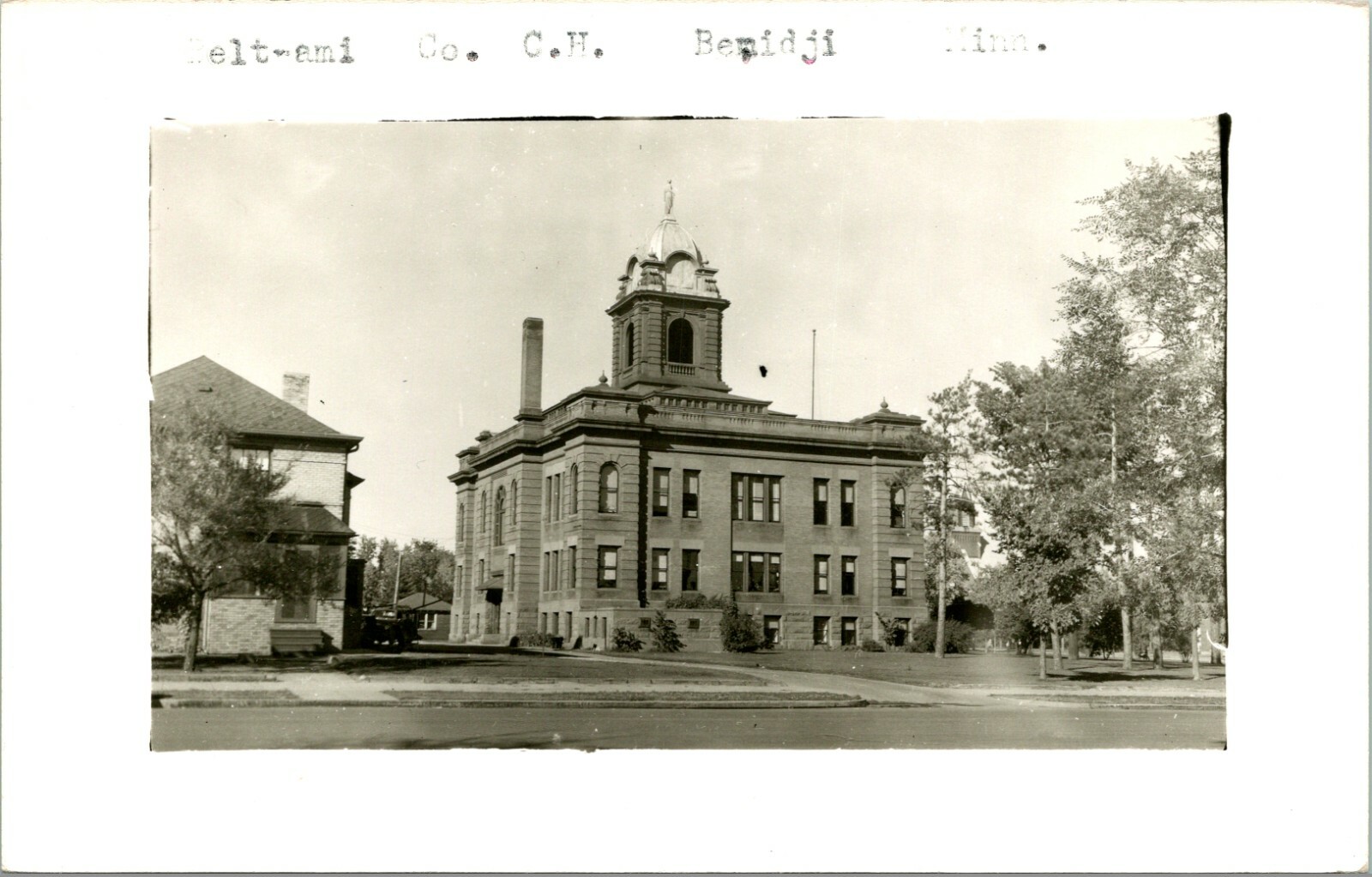 RPPC Beltrami County Court House Bemidji MN Unused UNP Postcard