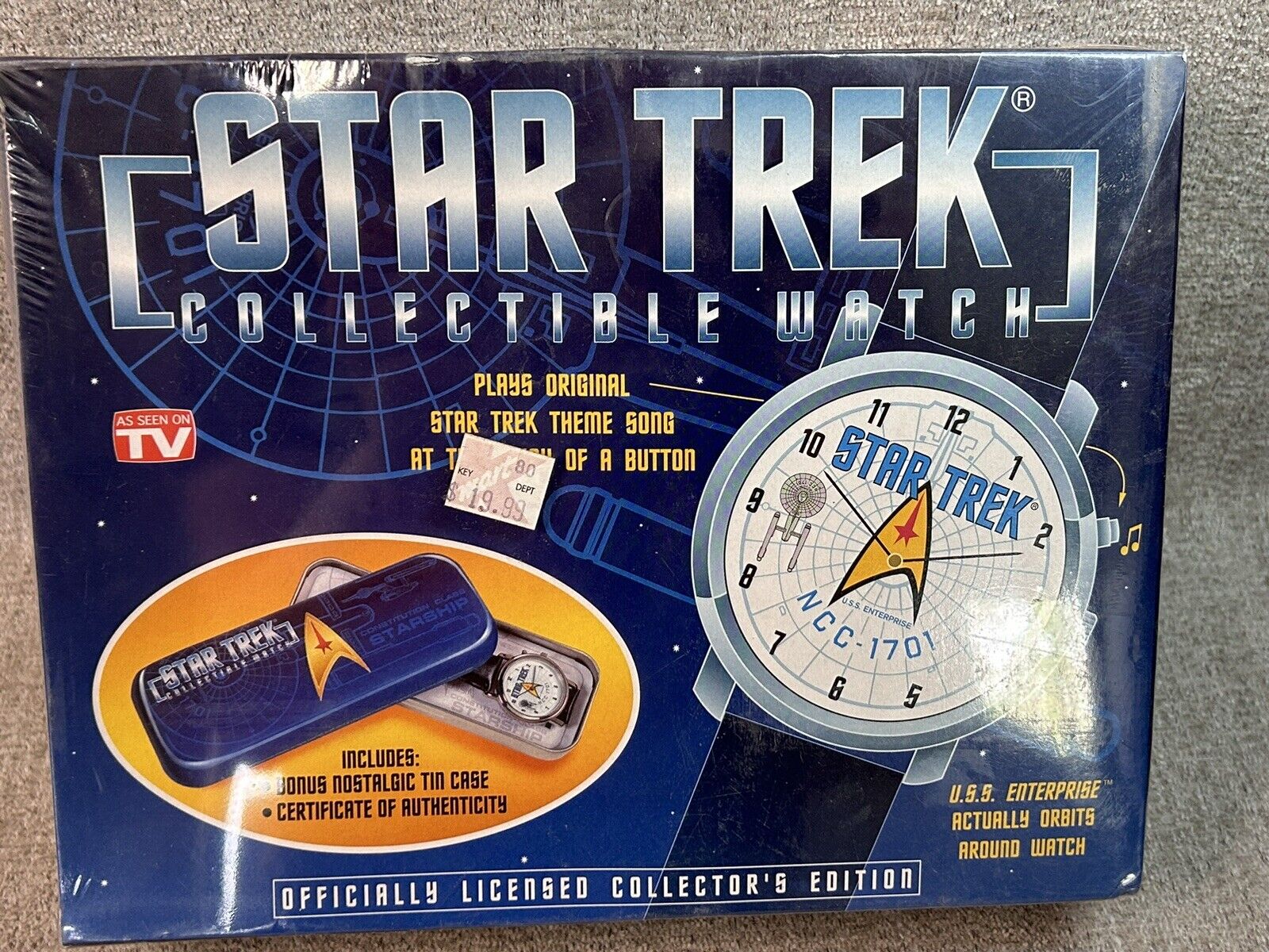 Star Trek Collectible Watch Plays Theme by Value Center 1998 Collector\'s Edition