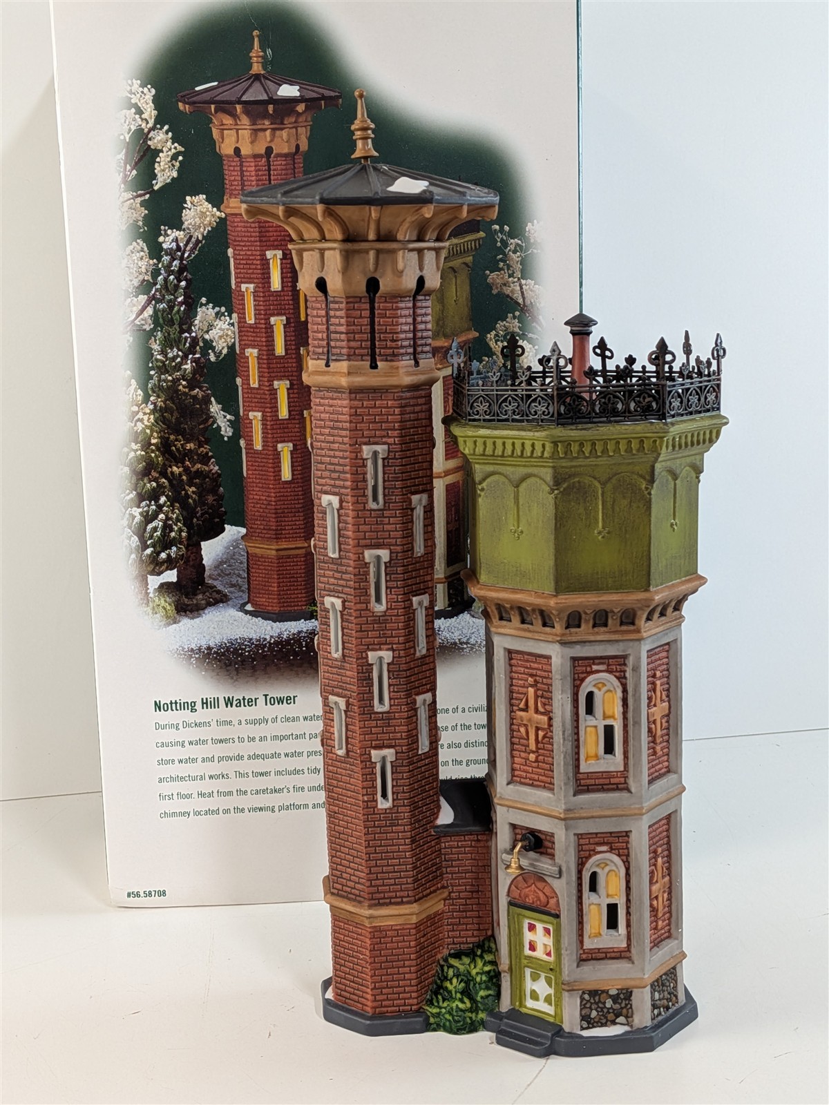 Dept 56 Dickens Village Notting Hill Water Tower 58708 Lighted Building
