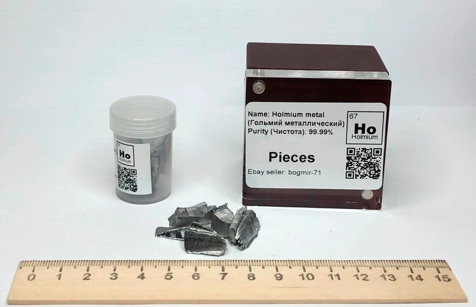 Holmium Metal 99.99% Purity Periodic Element Ho 250 Grams Pieces