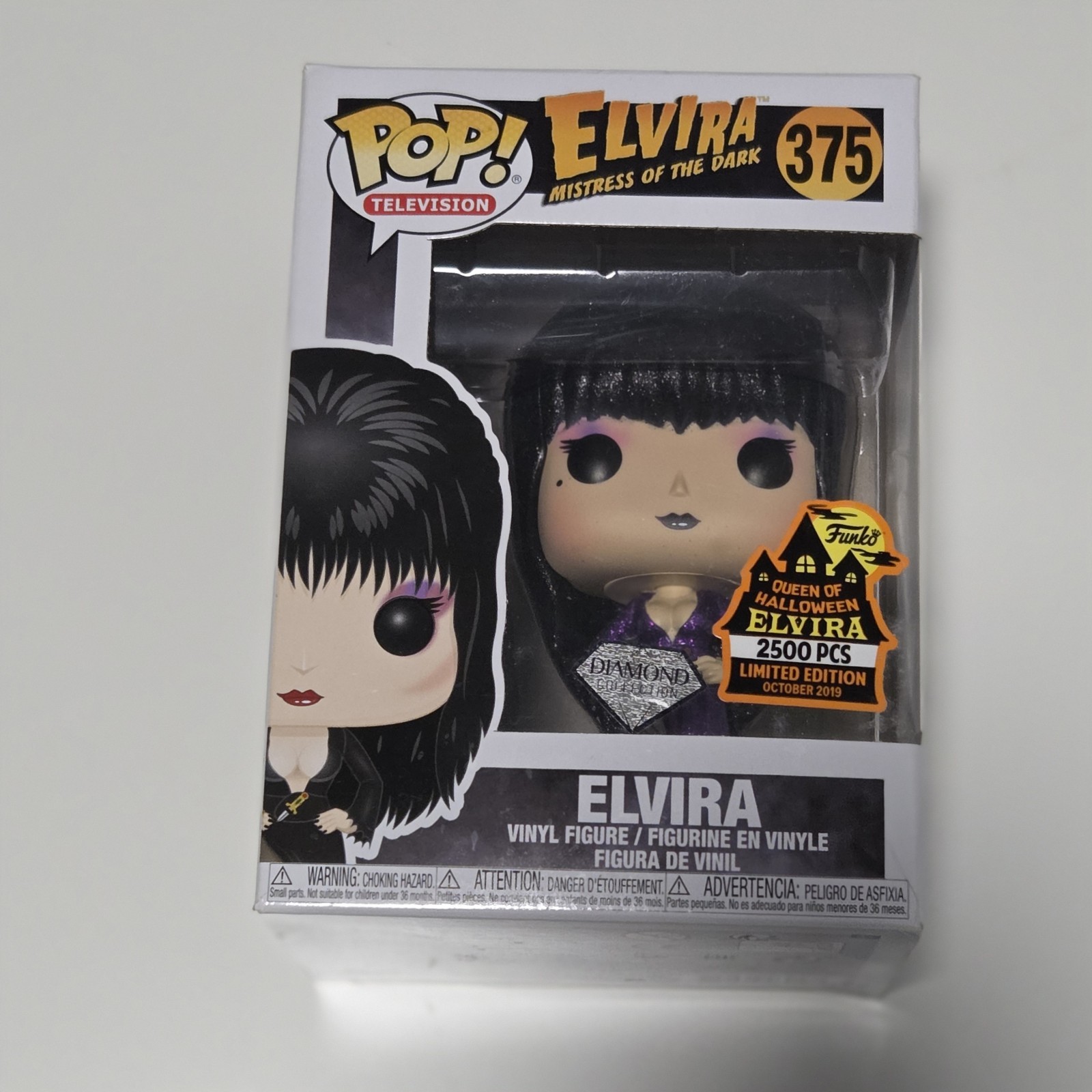 Funko POP Elvira Mistress of the Dark Purple & Diamon Glitter #375