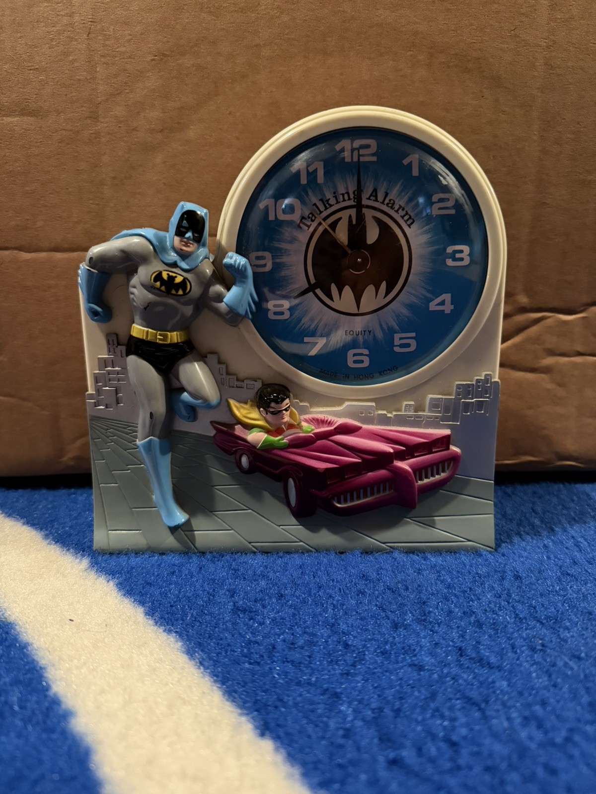 Rare Vintage Janex Batman & Robin 1974 Talking Alarm Clock - For Parts or Repair