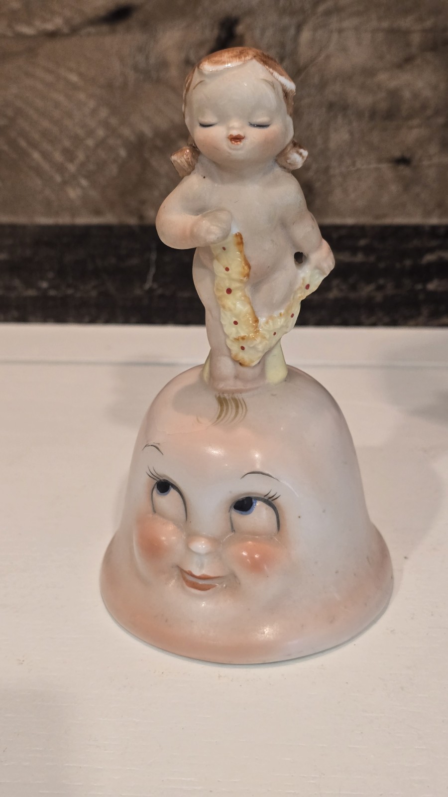 Vintage 1950s Anthropomorphic Lenwile Ardalt Little Miss Modesty Japan Bell