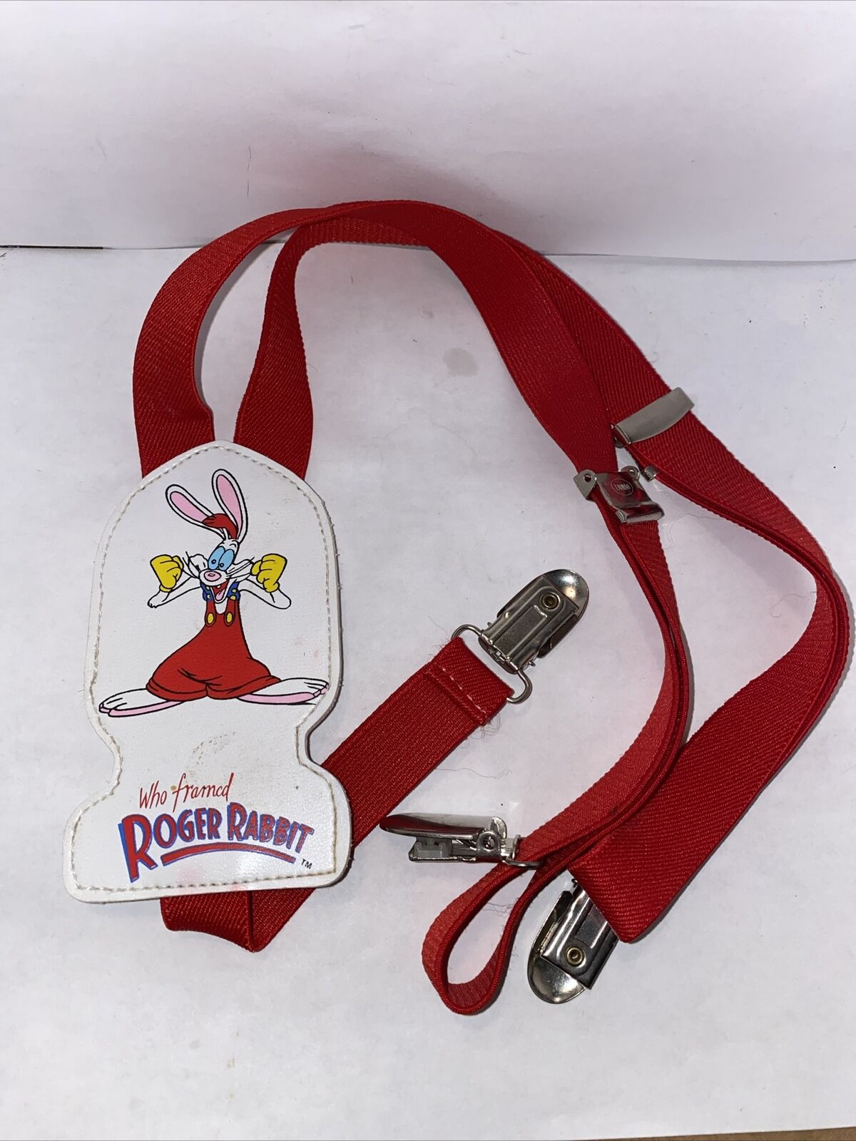 Vintage 1987 Walt Disney Who Framed Roger Rabbit  Youth Kids Suspenders Retro