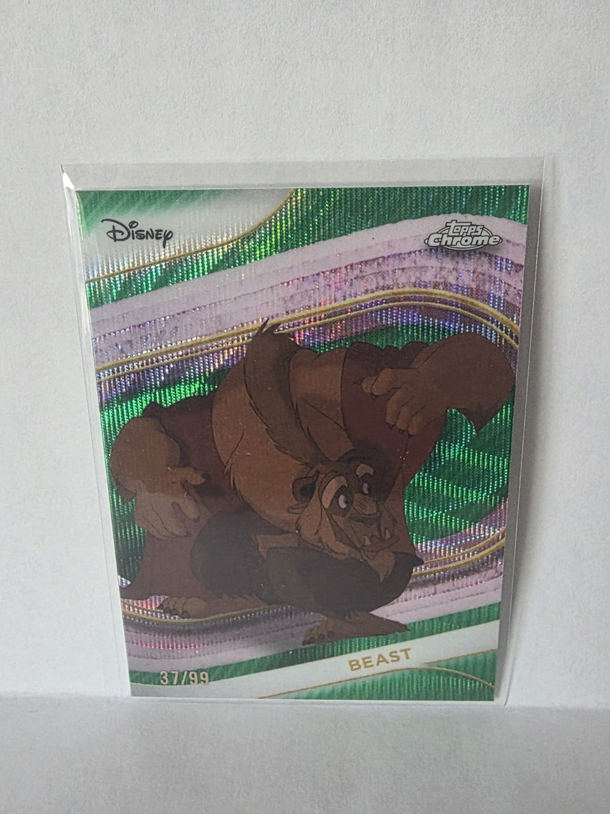 Topps 2023 Chrome Disney 100 Beast #126 Serial Numbered 37/99 Beauty & Beast