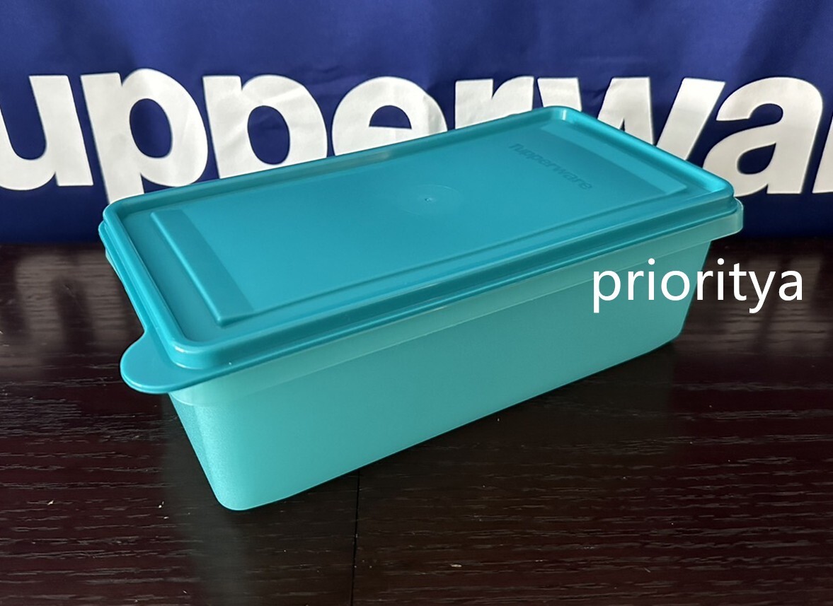 Tupperware Stak N Stor Fridge Refrigerator Container 2.2L Aqua Blue New