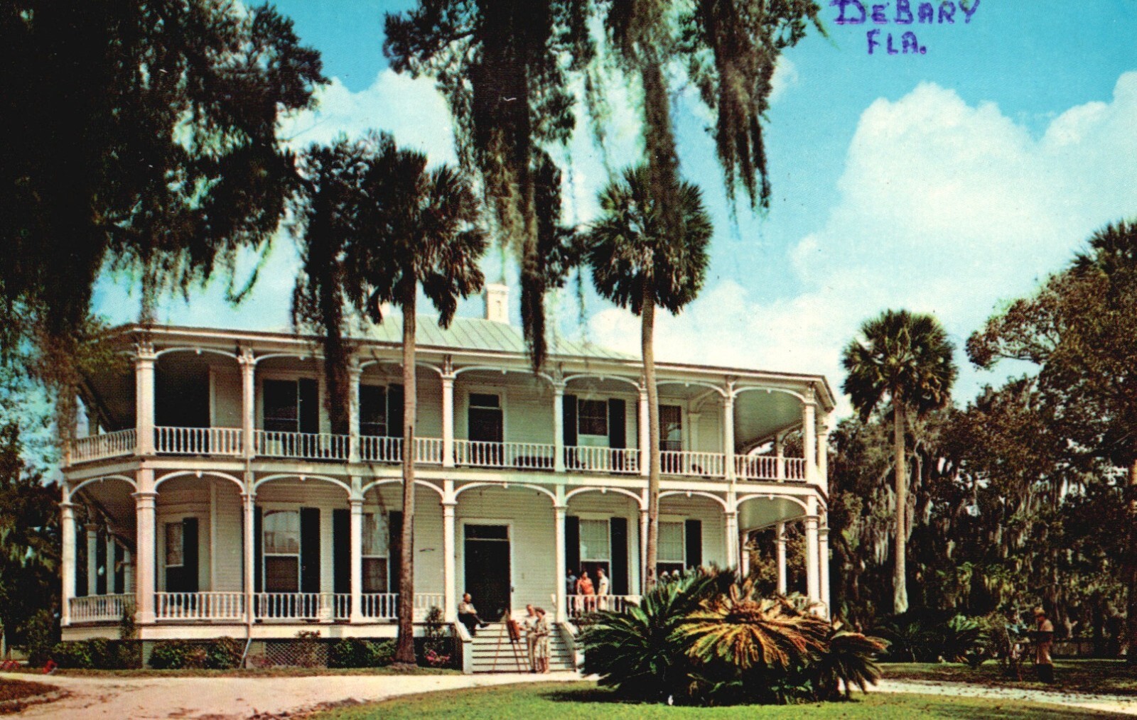 Postcard FL DeBary Florida DeBary Mansion Chrome Unposted Vintage PC H3347