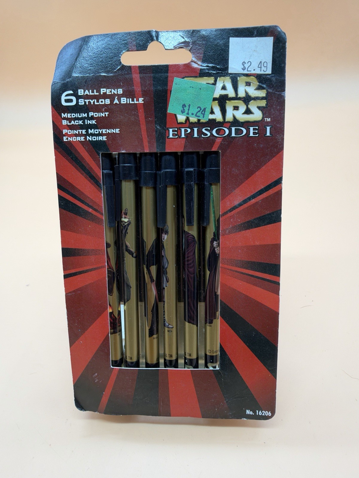 New Vintage 1999 PenTech Star Wars Episode 1 BallPoint Pens Black *See Desc