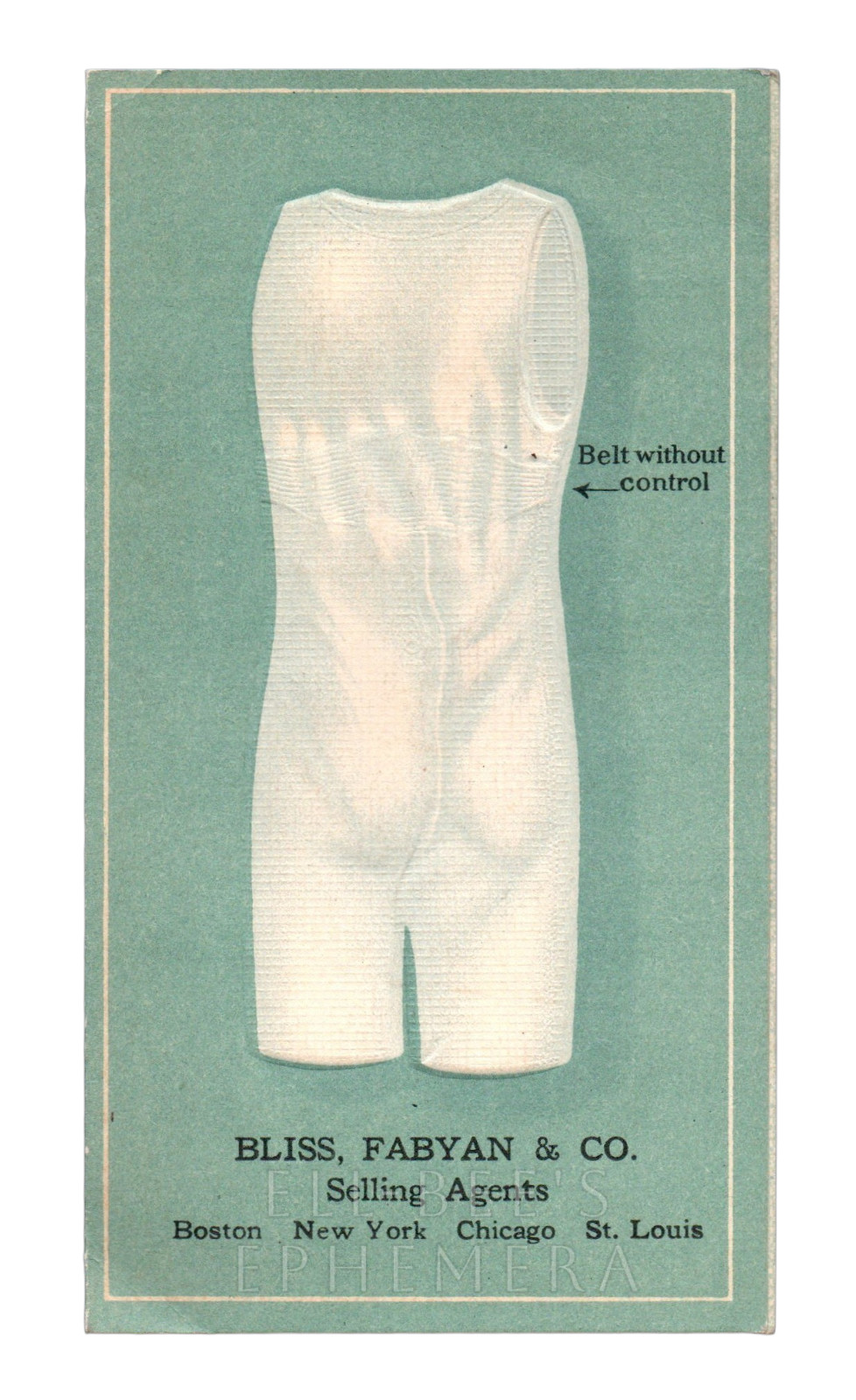 Vintage 1916 OTIS Athletic Underwear Metamorphic Advertising Card Bliss Fabyan