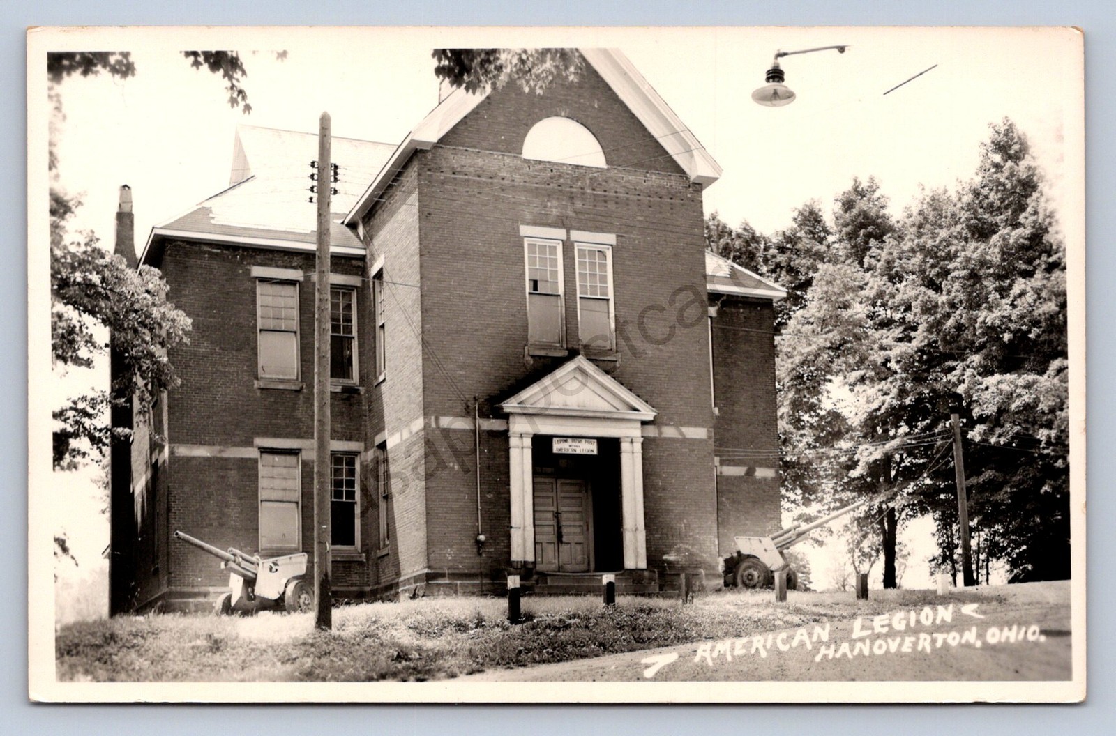 J87/ Hanoverton Ohio RPPC Postcard c1940s American Legion Building  1794