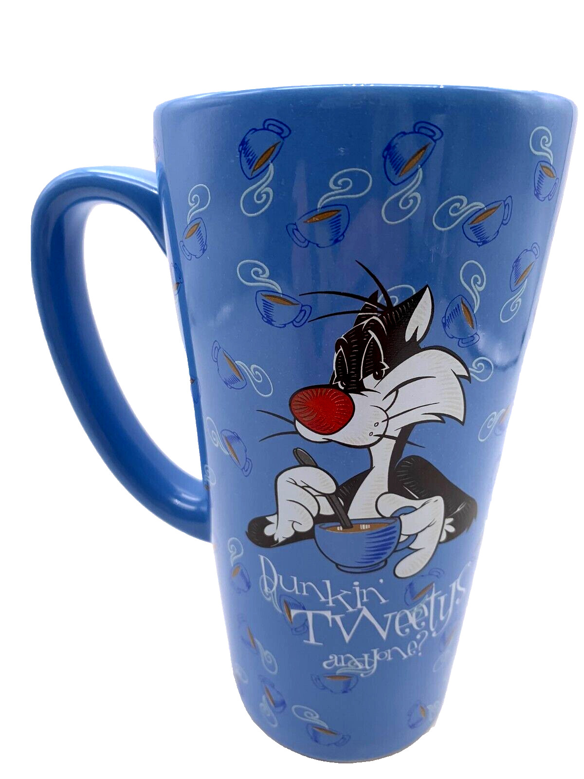 Vintage 1997 Tweety Bird & Sylvester The Cat Double Sided Mug Looney Tunes W.B.