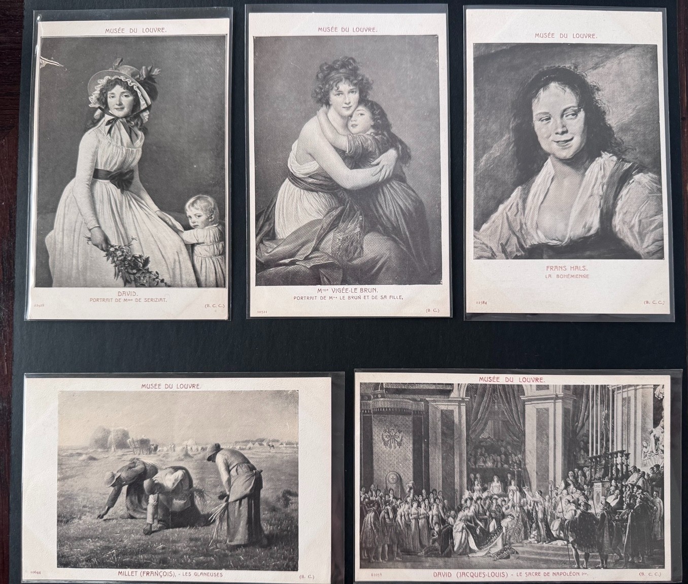 Lot 19 Antique Musée du Louvre Art Postcards France B.C.C. Unused Famous Works