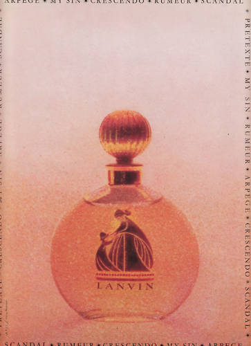 1961 Lanvin Pastel Vintage Magazine Perfume Advertisement