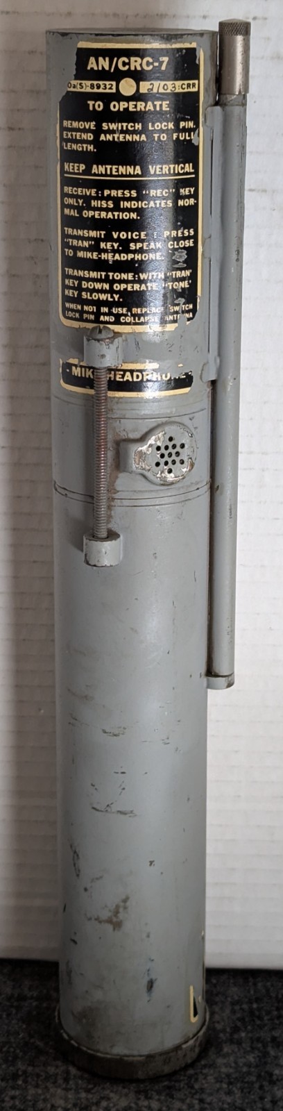 AN/CRC-7 Rare World War II Era US Navy Rescue Walkie Talkie Radio