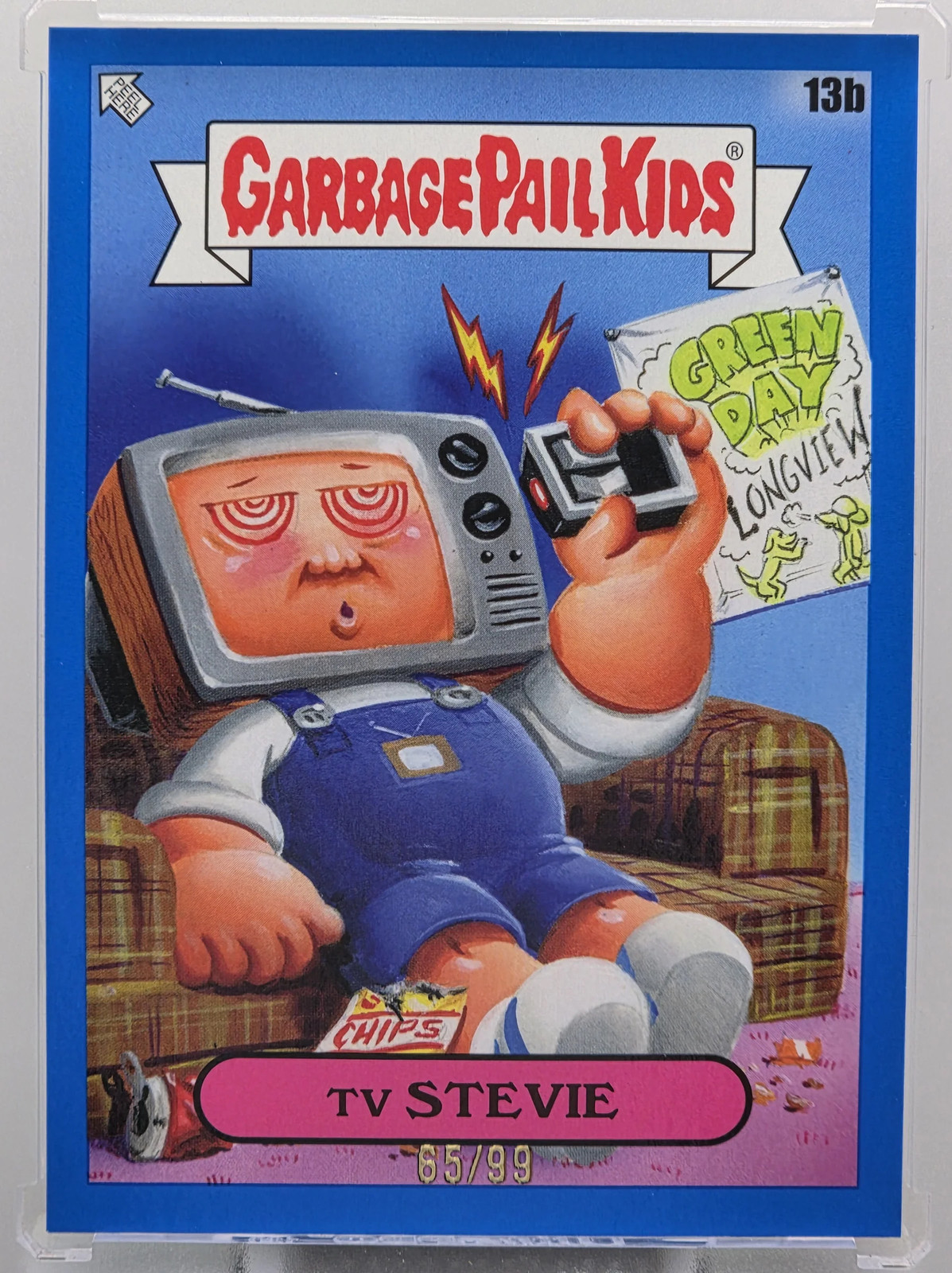 2024 Topps GPK Green Day - TV STEVIE #13b - Base Blue 65/99
