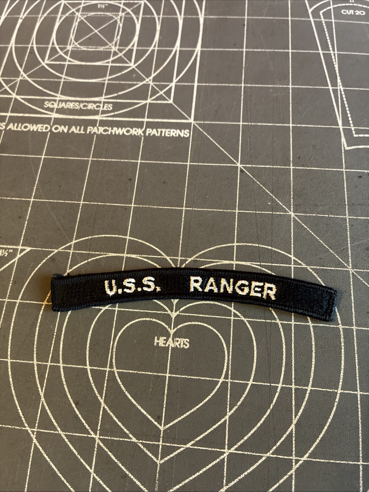 Vintage U.S.S. Ranger Black Patch