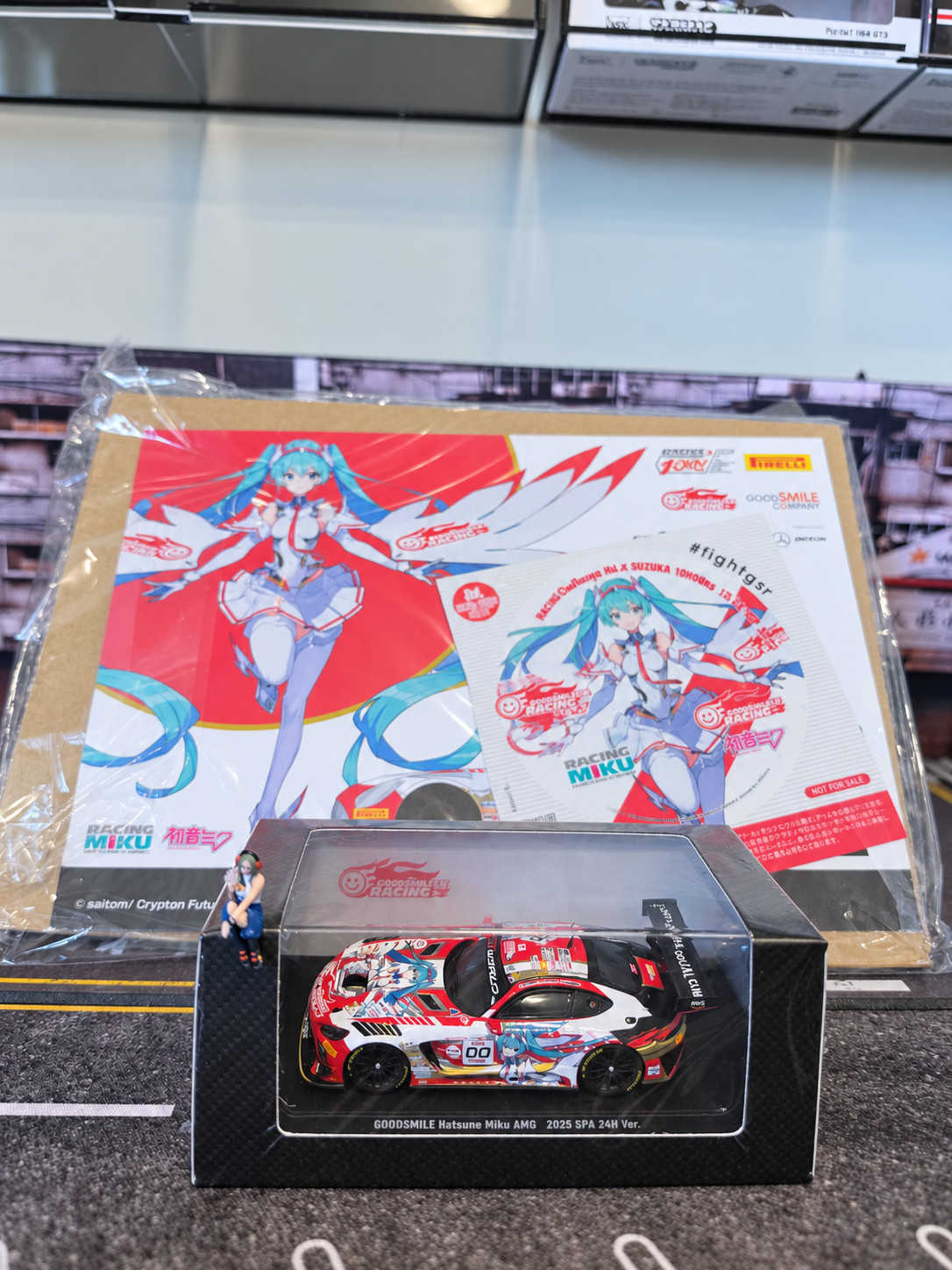 Hatsune Miku 1:64 GOODSMILE Racing Miku AMG 2025 SPA 24H Ver. Sticker & Postcard