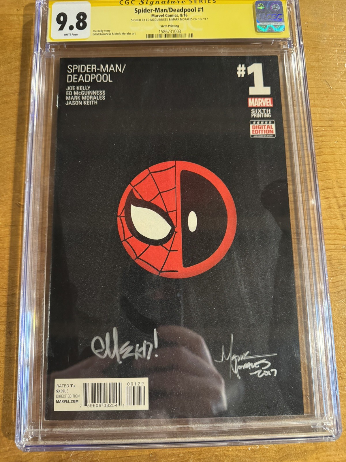 Spider-Man/Deadpool #1  CGC 9.8 Sign Series Signed Ed McGuinness & Mark Morales