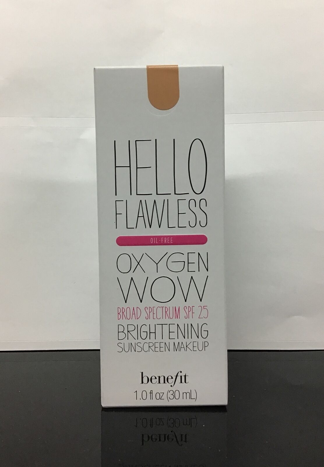 Benefit Hello Flawless Oxygen Wow Sunscreen Makeup -BEIGE- 1 Oz, As Pictured.