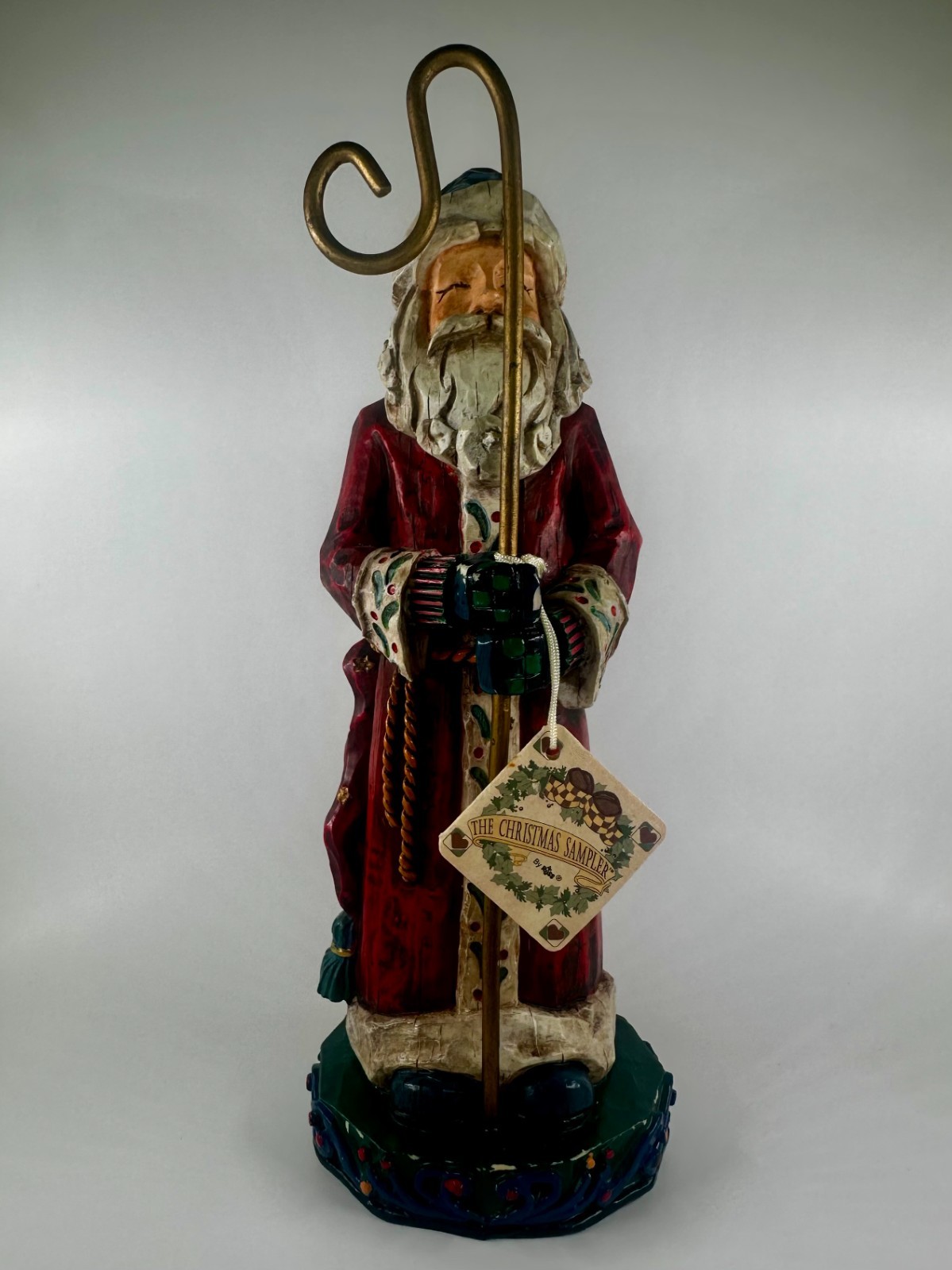 Vintage Russ Berrie & Co. Folk Art Santa Claus Figurine #16759 Christmas Decor