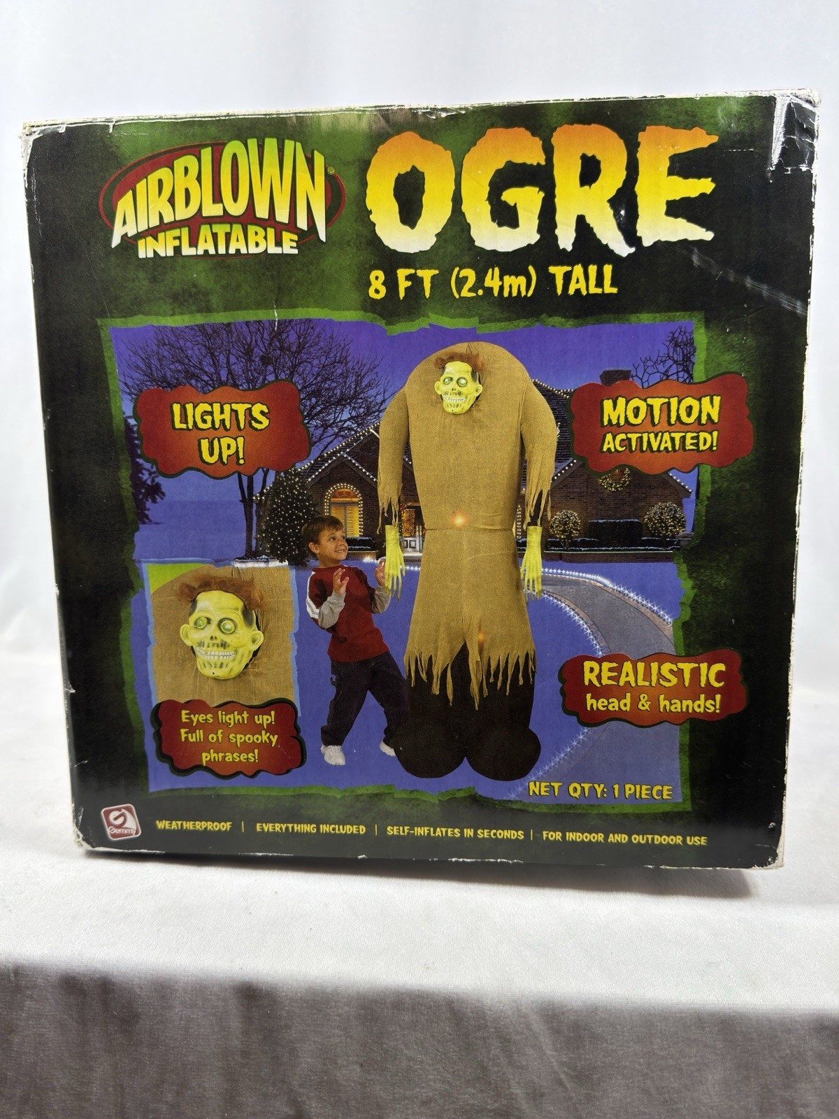 Vintage 2005 Gemmy Airblown Inflatable Ogre 8 Foot Monster Works Halloween