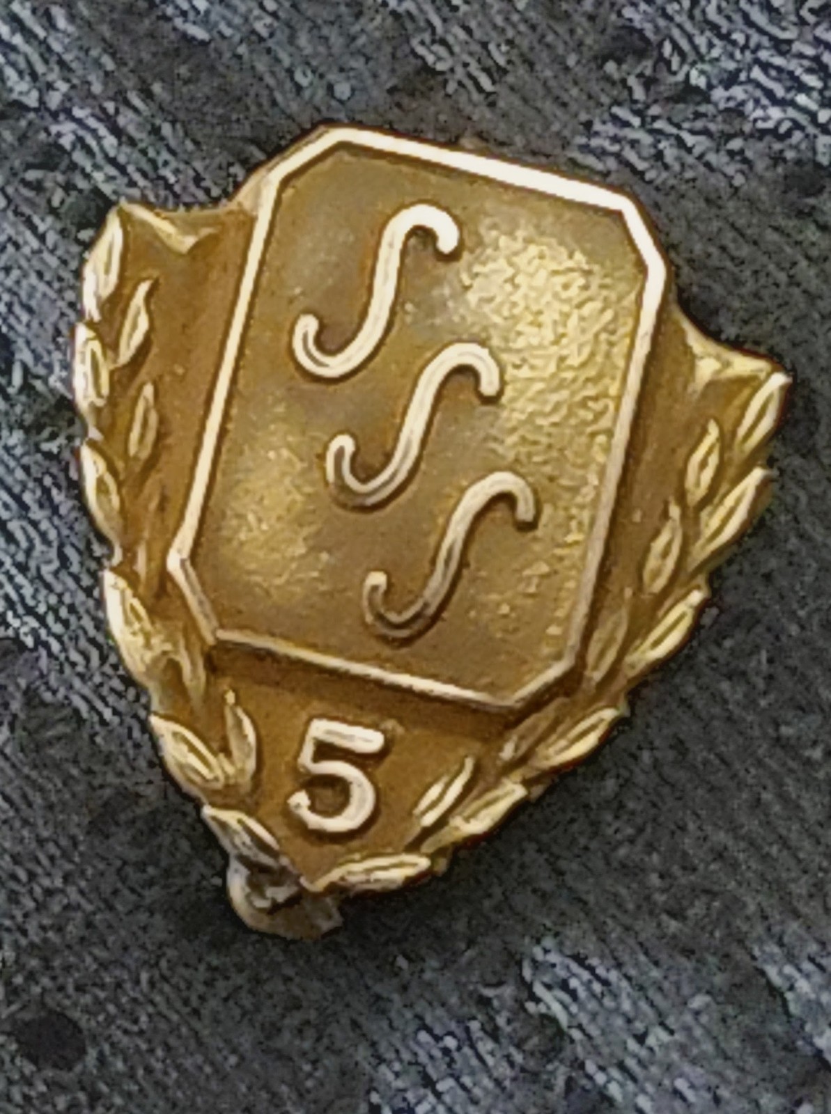 Vintage 1950s 10K GOLD 5 Year Brotherhood of Railroad Trainmen Pinback Lapel Pin